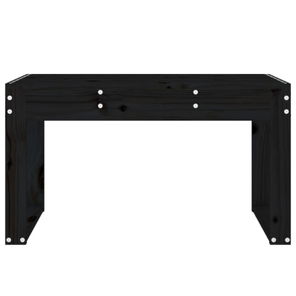 Gartenbank Schwarz 80x38x45 cm Massivholz Kiefer - Pazzar.ch