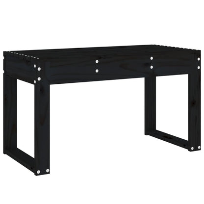 Gartenbank Schwarz 80x38x45 cm Massivholz Kiefer - Pazzar.ch