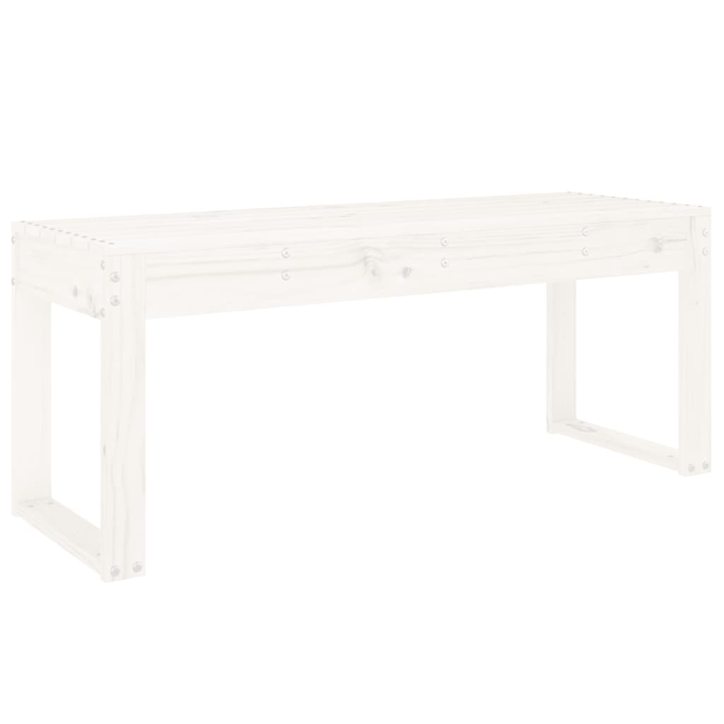 Gartenbank Weiß 110x38x45 cm Massivholz Kiefer - Pazzar.ch