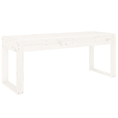 Gartenbank Weiß 110x38x45 cm Massivholz Kiefer - Pazzar.ch