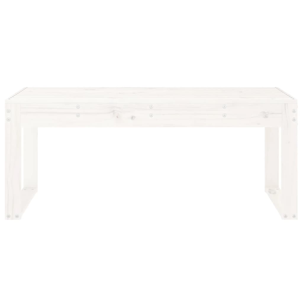Gartenbank Weiß 110x38x45 cm Massivholz Kiefer - Pazzar.ch