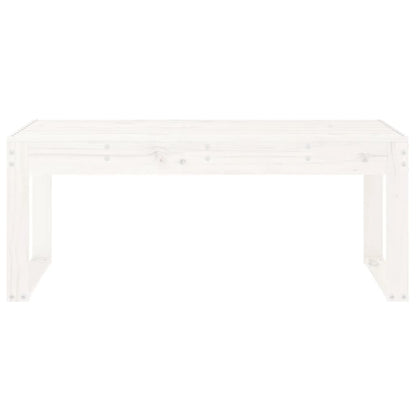 Gartenbank Weiß 110x38x45 cm Massivholz Kiefer - Pazzar.ch