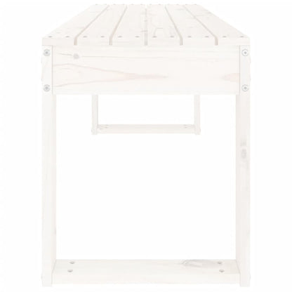 Gartenbank Weiß 110x38x45 cm Massivholz Kiefer - Pazzar.ch