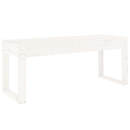 Gartenbank Weiß 110x38x45 cm Massivholz Kiefer - Pazzar.ch