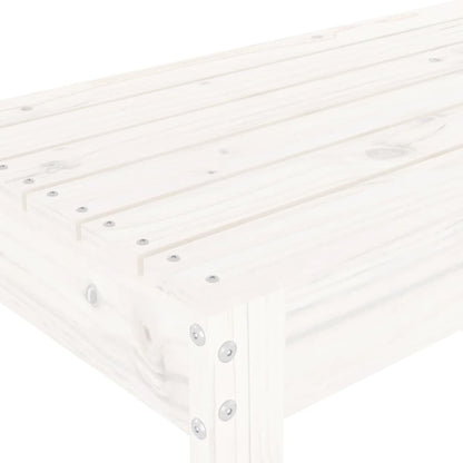 Gartenbank Weiß 110x38x45 cm Massivholz Kiefer - Pazzar.ch