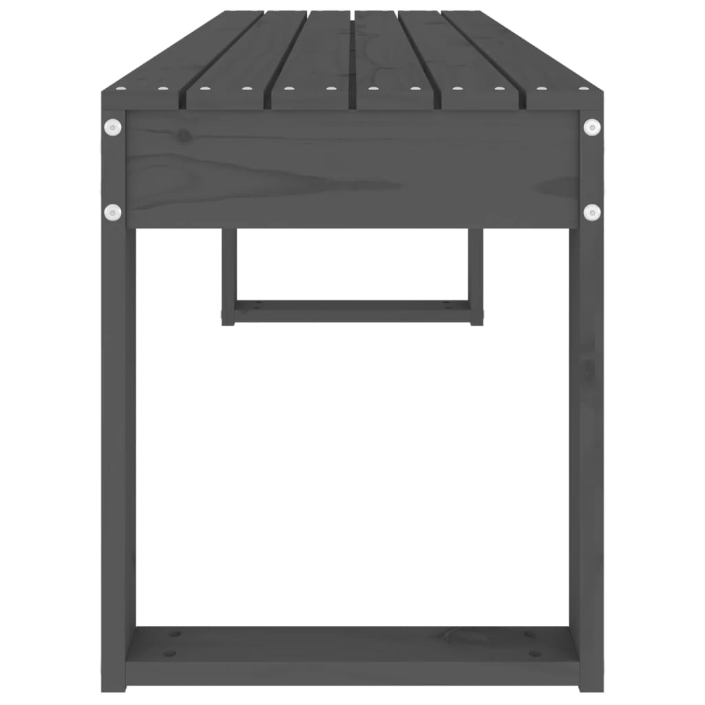 Gartenbank Grau 110x38x45 cm Massivholz Kiefer - Pazzar.ch