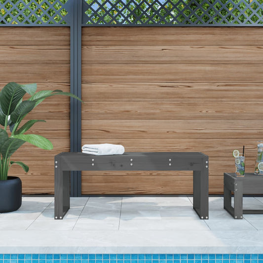 Gartenbank Grau 110x38x45 cm Massivholz Kiefer - Pazzar.ch