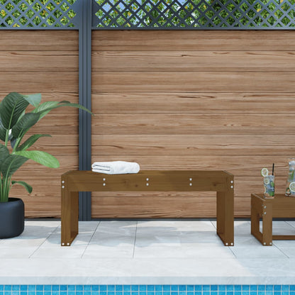 Gartenbank Honigbraun 110x38x45 cm Massivholz Kiefer - Pazzar.ch