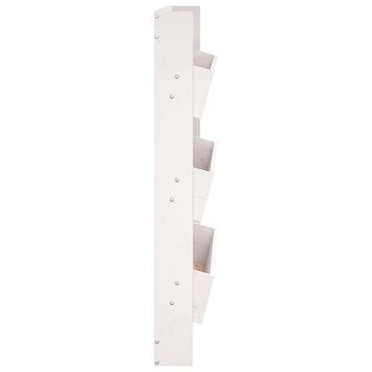 Wand-Pflanzkübel mit 3 Fächern 60x18,5x110 cm Weiß Kiefernholz - Pazzar.ch
