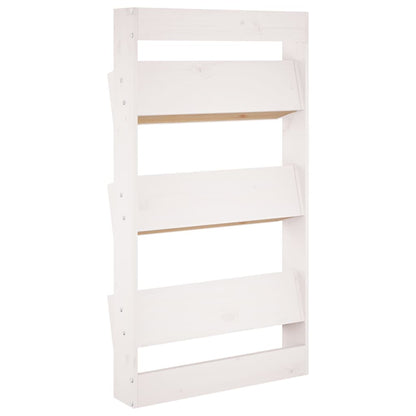 Wand-Pflanzkübel mit 3 Fächern 60x18,5x110 cm Weiß Kiefernholz - Pazzar.ch