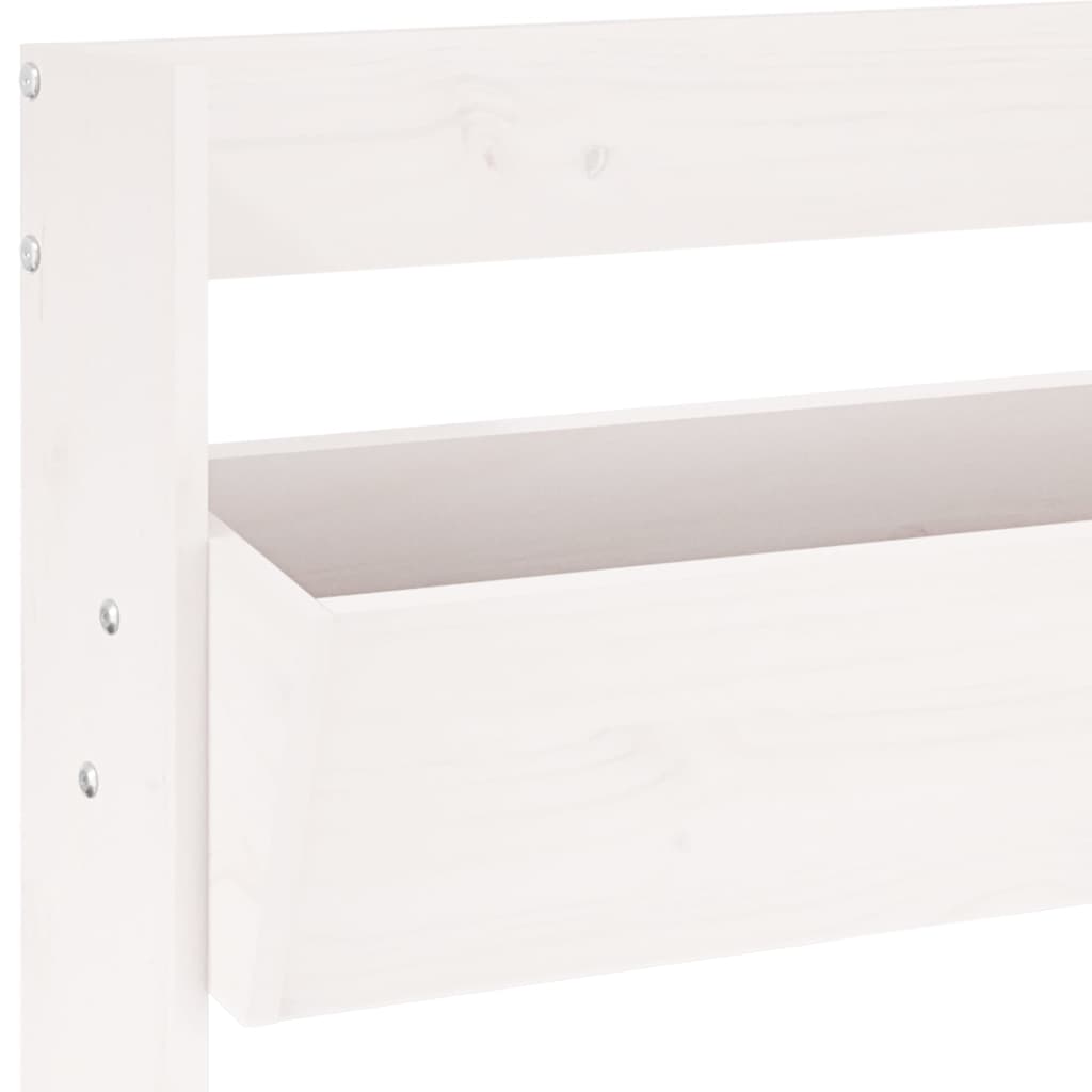 Wand-Pflanzkübel mit 3 Fächern 60x18,5x110 cm Weiß Kiefernholz - Pazzar.ch