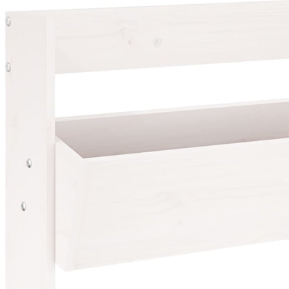 Wand-Pflanzkübel mit 3 Fächern 60x18,5x110 cm Weiß Kiefernholz - Pazzar.ch