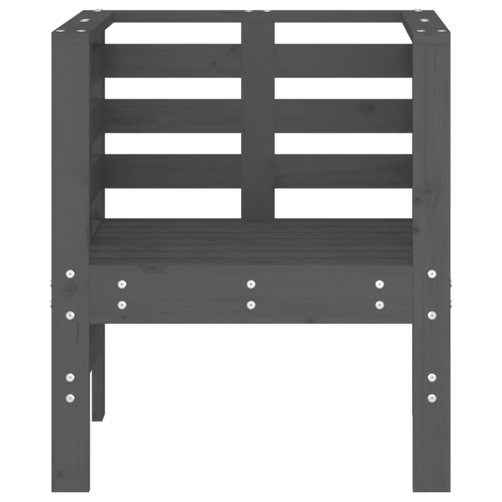 Gartenstühle 2 Stk. Grau 61,5x53x71 cm Massivholz Kiefer - Pazzar.ch