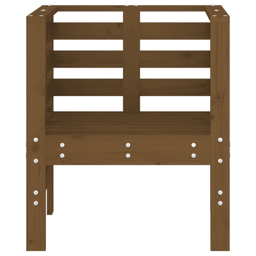 Gartenstühle 2 Stk. Honigbraun 61,5x53x71 cm Massivholz Kiefer - Pazzar.ch