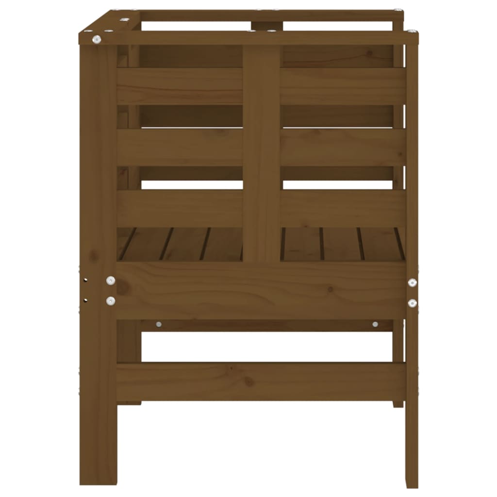 Gartenstühle 2 Stk. Honigbraun 61,5x53x71 cm Massivholz Kiefer - Pazzar.ch