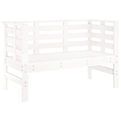 Gartenbank Weiß 111,5x53x71 cm Massivholz Kiefer - Pazzar.ch