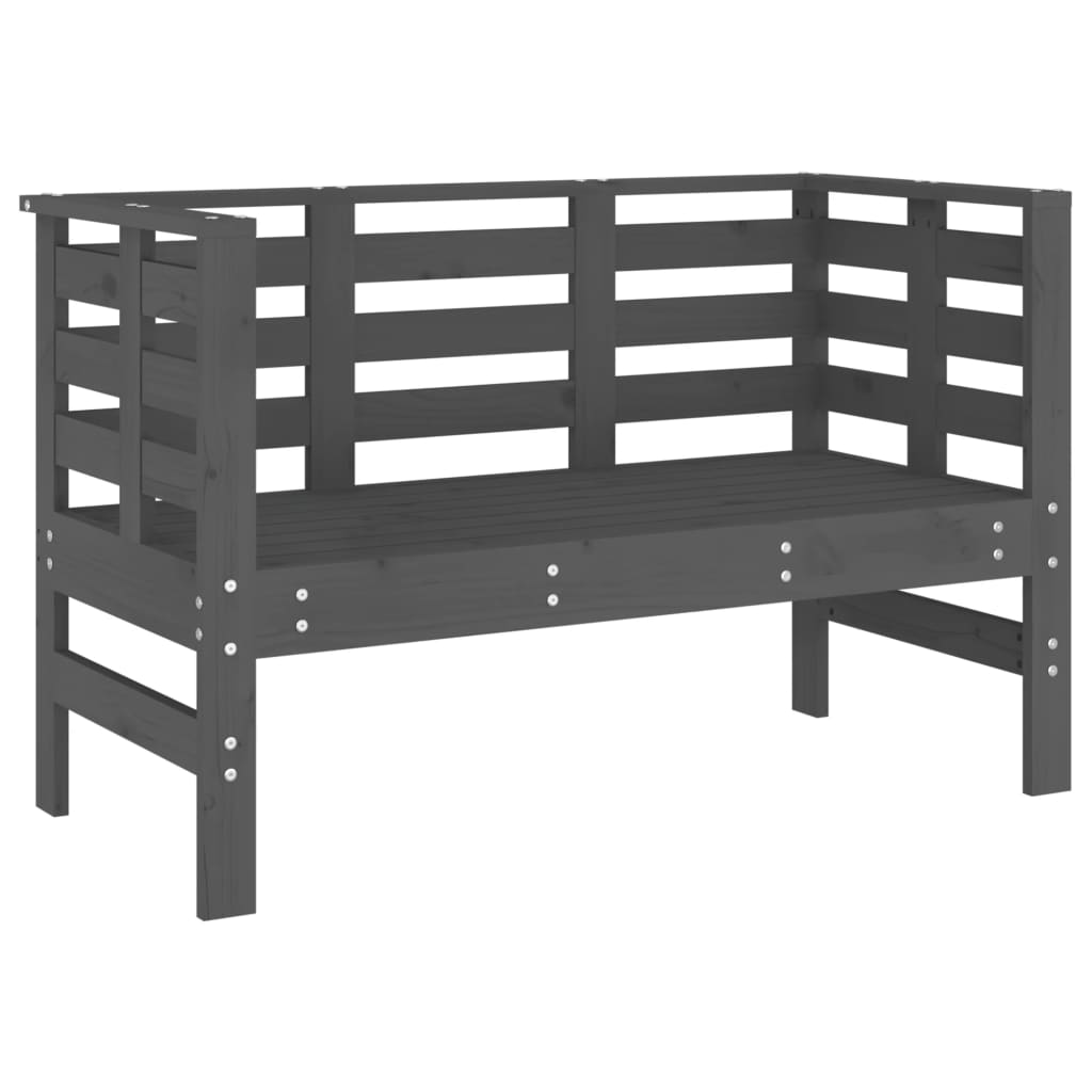 Gartenbank Grau 111,5x53x71 cm Massivholz Kiefer - Pazzar.ch