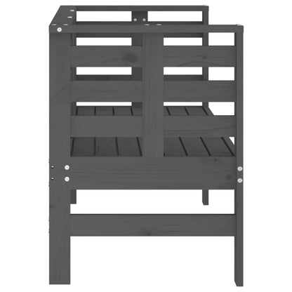 Gartenbank Grau 111,5x53x71 cm Massivholz Kiefer - Pazzar.ch