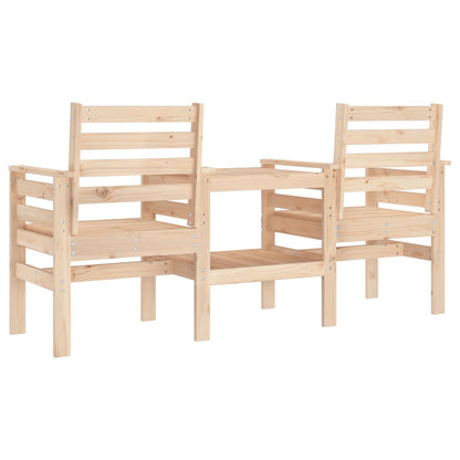 Gartenbank mit Tisch 2-Sitzer Massivholz Kiefer - Pazzar.ch