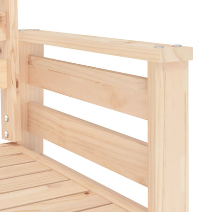 Gartenbank mit Tisch 2-Sitzer Massivholz Kiefer - Pazzar.ch