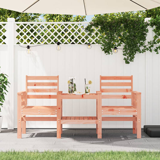 Gartenbank mit Tisch 2-Sitzer Massivholz Douglasie - Pazzar.ch