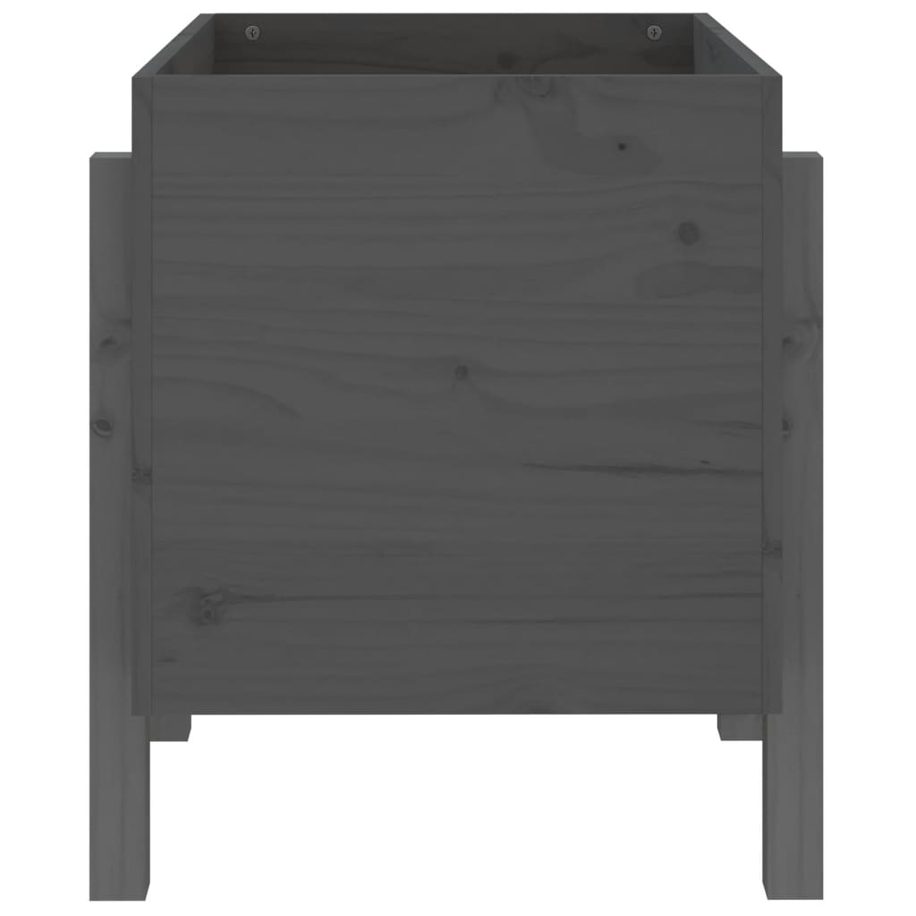 Pflanzkübel Grau 62x50x57 cm Massivholz Kiefer - Pazzar.ch