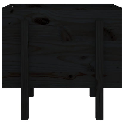 Pflanzkübel Schwarz 62x50x57 cm Massivholz Kiefer - Pazzar.ch