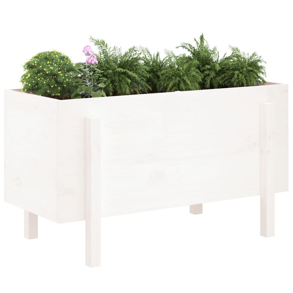 Hochbeet Weiß 101x50x57 cm Massivholz Kiefer - Pazzar.ch