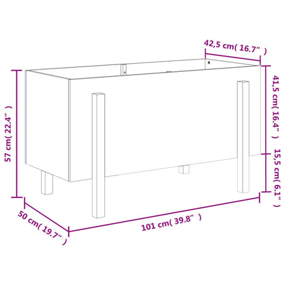 Hochbeet 101x50x57 cm Massivholz Douglasie - Pazzar.ch