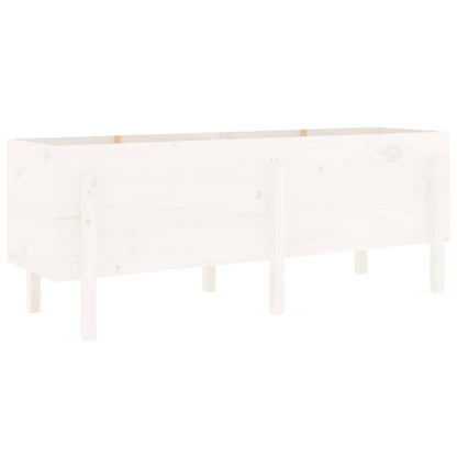 Hochbeet Weiß 160x50x57 cm Massivholz Kiefer - Pazzar.ch