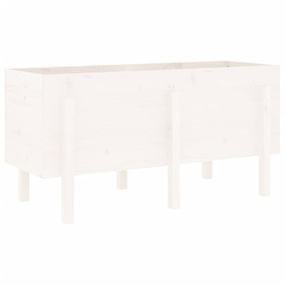 Hochbeet Weiß 121x50x57 cm Massivholz Kiefer - Pazzar.ch
