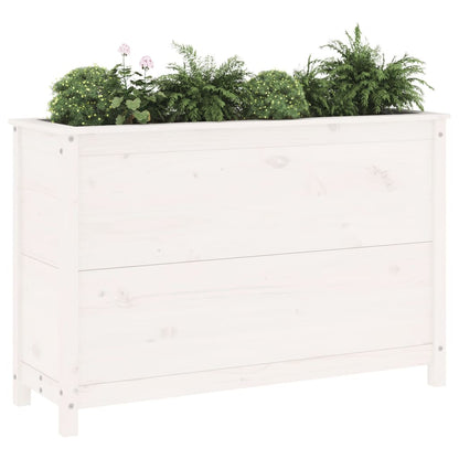 Hochbeet Weiß 119,5x40x78 cm Massivholz Kiefer - Pazzar.ch