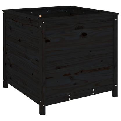 Pflanzkübel Schwarz 82,5x82,5x78 cm Massivholz Kiefer - Pazzar.ch