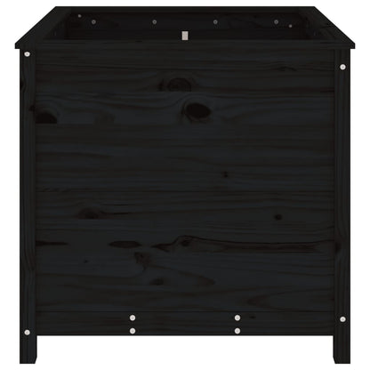 Pflanzkübel Schwarz 82,5x82,5x78 cm Massivholz Kiefer - Pazzar.ch