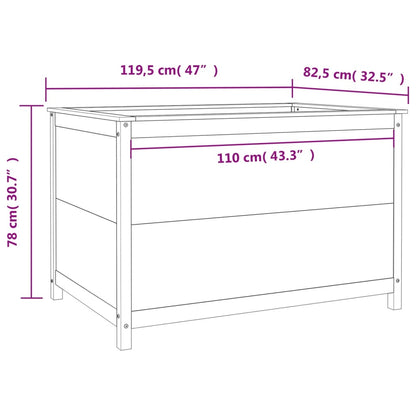 Hochbeet 119,5x82,5x78 cm Massivholz Kiefer - Pazzar.ch