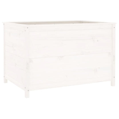 Hochbeet Weiß 119,5x82,5x78 cm Massivholz Kiefer - Pazzar.ch