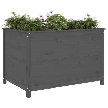Hochbeet Grau 119,5x82,5x78 cm Massivholz Kiefer - Pazzar.ch