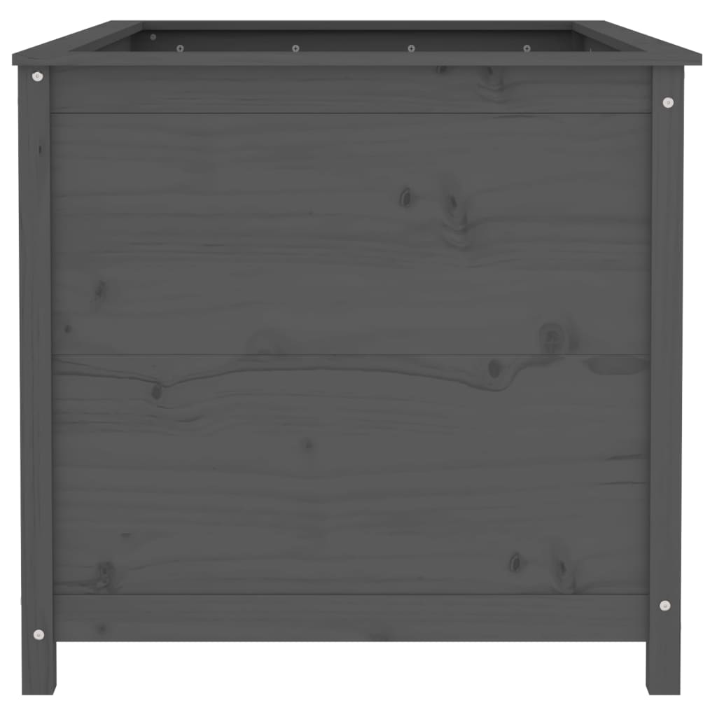 Hochbeet Grau 119,5x82,5x78 cm Massivholz Kiefer - Pazzar.ch