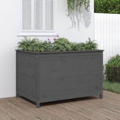 Hochbeet Grau 119,5x82,5x78 cm Massivholz Kiefer - Pazzar.ch