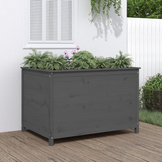Hochbeet Grau 119,5x82,5x78 cm Massivholz Kiefer - Pazzar.ch