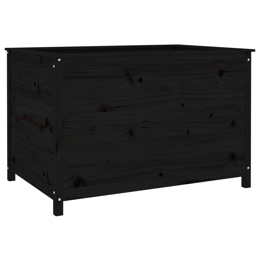 Hochbeet Schwarz 119,5x82,5x78 cm Massivholz Kiefer - Pazzar.ch