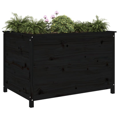 Hochbeet Schwarz 119,5x82,5x78 cm Massivholz Kiefer - Pazzar.ch