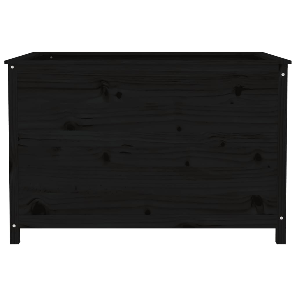Hochbeet Schwarz 119,5x82,5x78 cm Massivholz Kiefer - Pazzar.ch