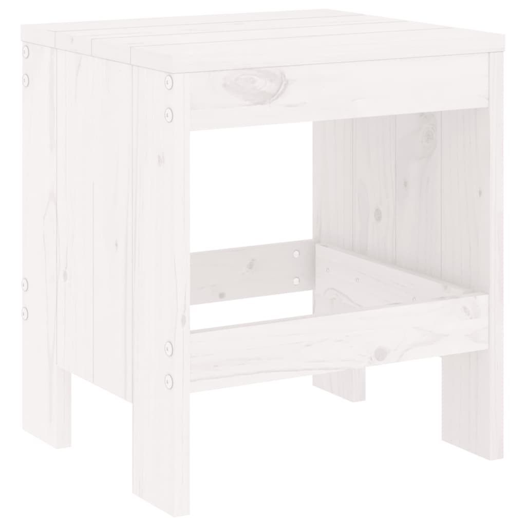 Gartenhocker 2 Stk. Weiß 40x36x45 cm Massivholz Kiefer - Pazzar.ch