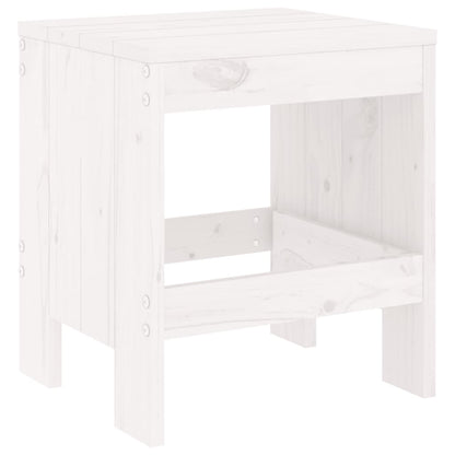 Gartenhocker 2 Stk. Weiß 40x36x45 cm Massivholz Kiefer - Pazzar.ch