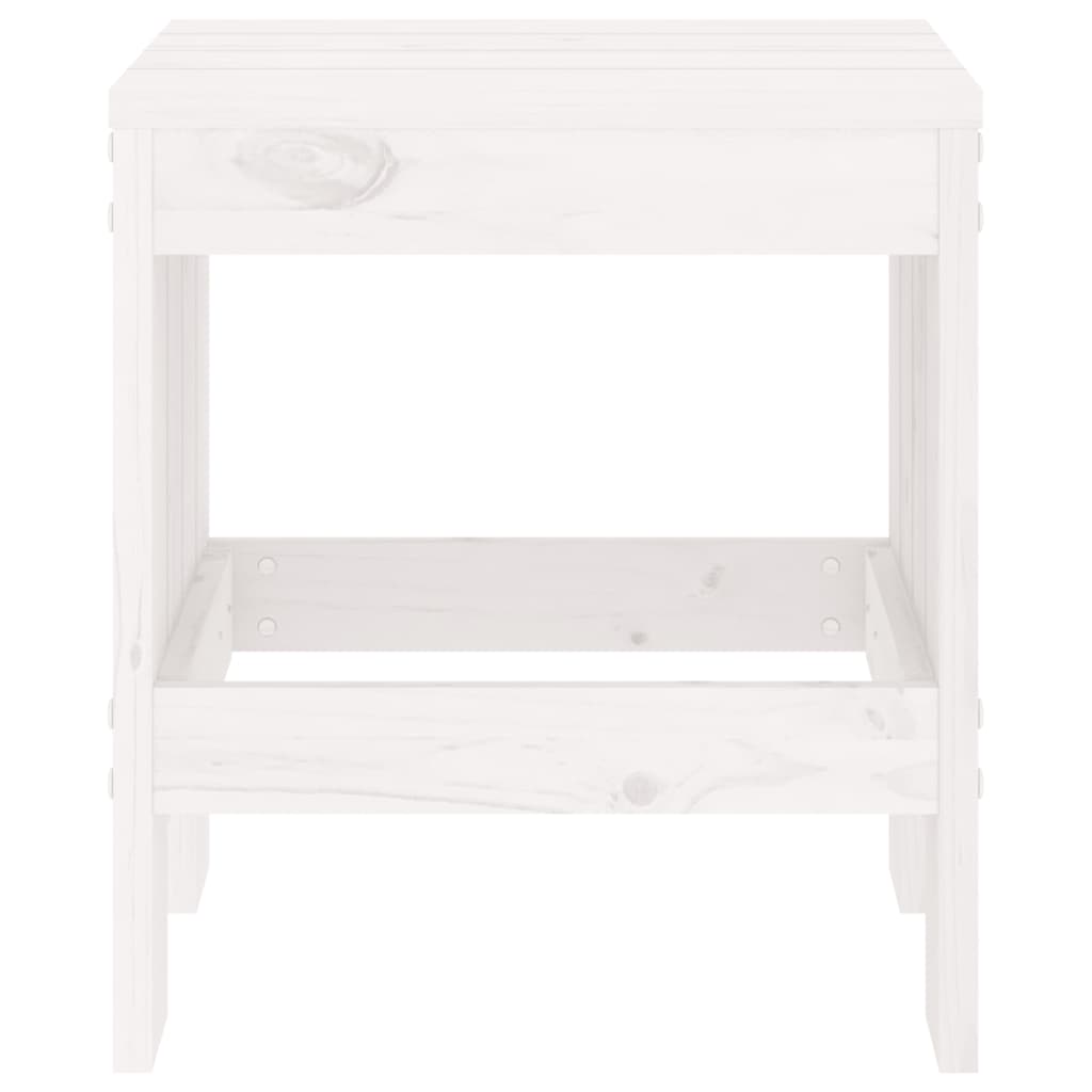 Gartenhocker 2 Stk. Weiß 40x36x45 cm Massivholz Kiefer - Pazzar.ch