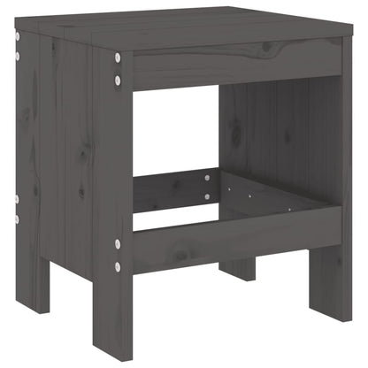 Gartenhocker 2 Stk. Grau 40x36x45 cm Massivholz Kiefer - Pazzar.ch