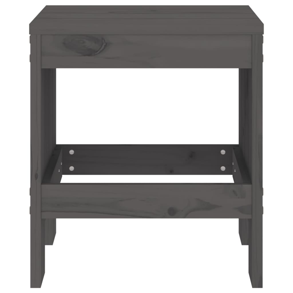 Gartenhocker 2 Stk. Grau 40x36x45 cm Massivholz Kiefer - Pazzar.ch