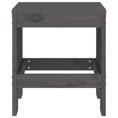 Gartenhocker 2 Stk. Grau 40x36x45 cm Massivholz Kiefer - Pazzar.ch