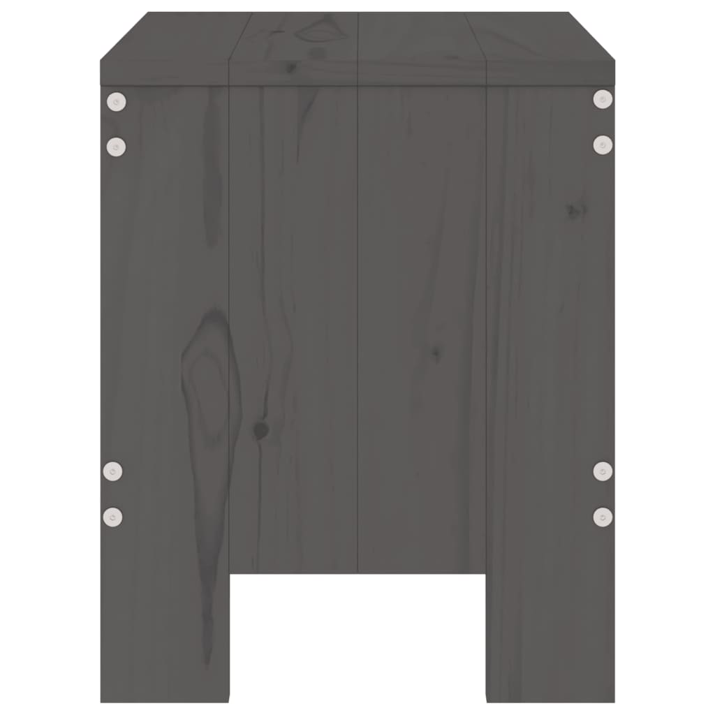 Gartenhocker 2 Stk. Grau 40x36x45 cm Massivholz Kiefer - Pazzar.ch